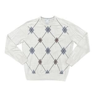 Geoffrey beene super soft patterned sweater mens medium